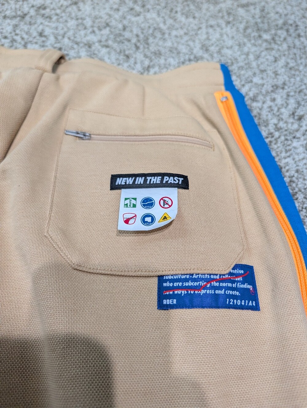 Puma X Ader Error T7 Track Pants Biscuit Unisex Size Small